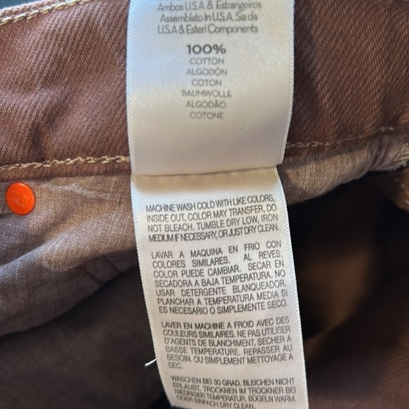 MOTHER SNACKS Twizzy Jean Skimp French Toast High Waist Brown Sz 23 NEW - Picture 12 of 13